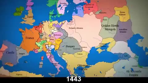 1000 years of European borders changing