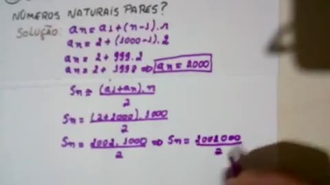 Progressão Aritmética (P.A) - Soma dos mil primeiros números naturais pares.