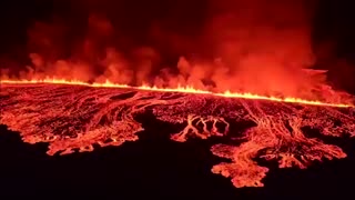 Iceland volcano spews lava again