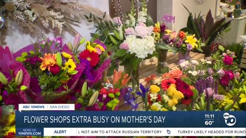 Point Loma flower shop selling grab & go bouquets for Mother's Day