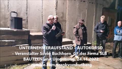 Silvio Buсhhorn, GF SLB - UNTERNEHMER AUTOKORSO, Bautzen, 24 11 2022 - Rede Veranstalter
