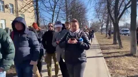 Long Lines At Blood Banks As Brave Ukrainian Citizens Donate Blood