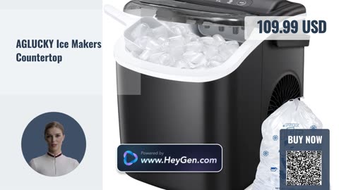 Protable Ice Maker Machine with Handle,Self-Cleaning Ice Maker