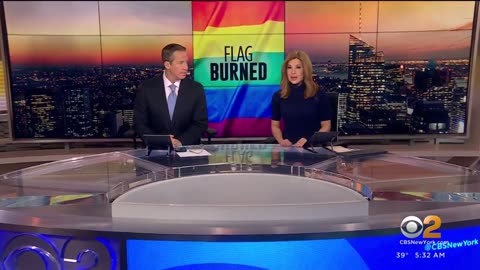 Woman arrested after Pride flag fire