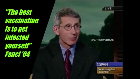 Dr. Fauci discussing Natural Immunity ~ C-SPAN in 2004