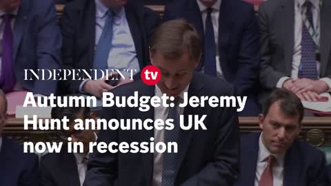 Autumn Budget: Jeremy Hunt announces UK now in recession