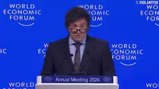 Javier Milei speaks at WEF (Full Speech, English Dub, Jan 17)