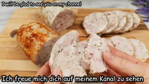 Make your own chicken salami! I don't buy sausage anymore! Recipe without additives!
