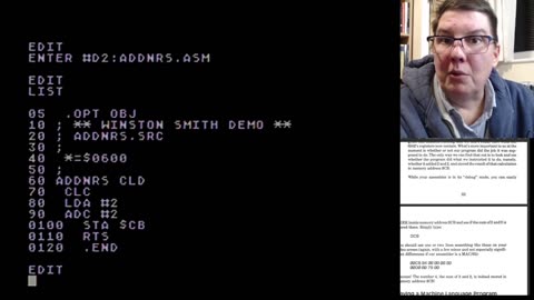 Atari Assembler - Adding 2+2 - The Winston Smith Demo