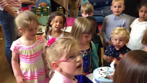 Kid Hilariously Blows Out Birthday Girl's Candle