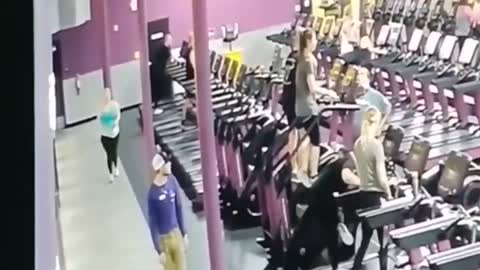 Guy Walking And Staring At Girls In The Gym Ends Up Hitting A Pole