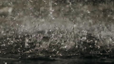 Rain Splashing on the Ground HD