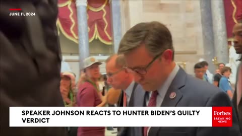 BREAKING NEWS: Speaker Johnson Reacts To Hunter Biden's Guilty Verdict