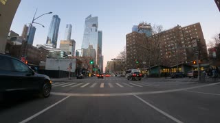 Driving Around Thru 01-25-2022 NYC New York 10th Avenue North Bound Manhattan 01 4K