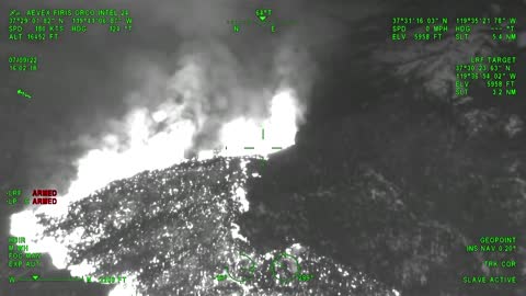 Drone captures raging wildfire in Yosemite