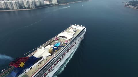 ship cruise ship and vip boats aerial view