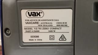 VAX VZ 701 Zero Compact