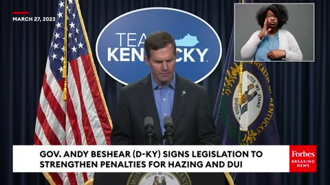 Governor Andy Beshear Signs Bills Aimed At Strengthening Penalties For Hazing And DUI In Kentucky