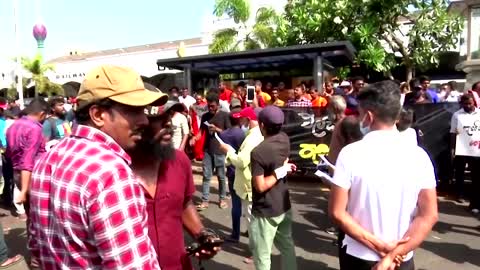 Sri Lankans protest Wickremesinghe's presidency bid