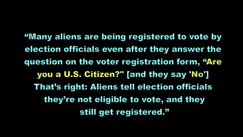 The Still Report - Illegals Are Registering To Vote !!!, 4426