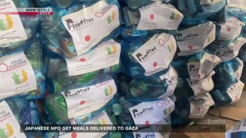 Japanese NPO get meals delivered to GazaーNHK WORLD JAPAN NEWS