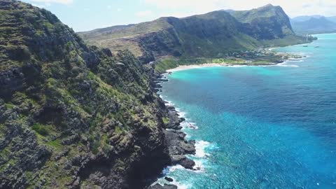 FLYING OVER HAWAII (4K UHD) Amazing Beautiful Nature Scenery with Relaxing Music (4K Video Ultra HD)