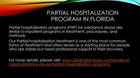 Partial Hospitalization Programs
