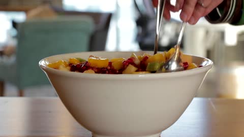 Fruit salad features