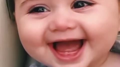 beautiful baby laughing very cute