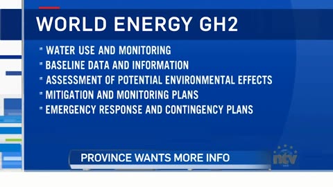 Province delays decision on World Energy GH2, seeking more information on project