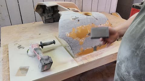 Fiberglass sanding and paint prep