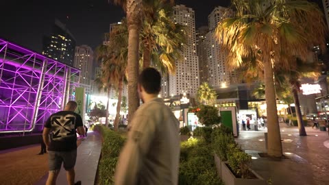 [4K] Evening Walk At JBR and Marina Beach, 2022 _ Luxury Cars _ DUBAI _ UAE