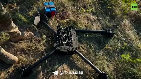 První záběry ukrajinského dronu Baba Yaga sestřeleného u vesnice Rabotino