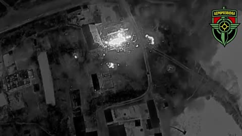 Successful drone-dropped munition strike by Ukrainian R-18 drone