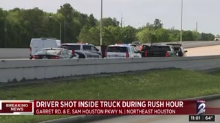Driver shot inside truck during rush-hour by passenger