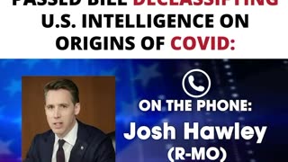 Sen. Josh Hawley unpacks his recently passed bill declassifying US Intelligence in origins on covid