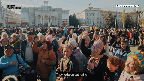 Zelensky visited the recently freed city of Kherson.