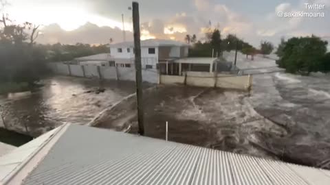 Tonga hit by tsunami waves after undersea volcano violently erupted