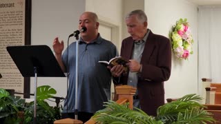 SUNDAY EVENING 4/30/2023 DEACON NICK AND PASTOR JIM SING THERE'S A NEW NAME WRITTEN DOWN IN GLORY