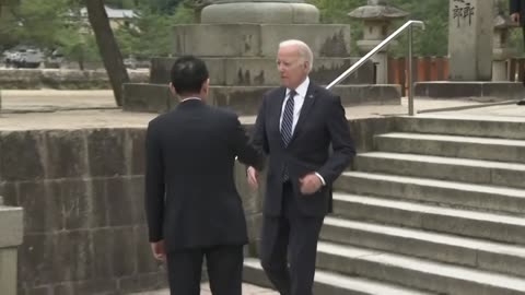 WHOA NO, JOE! Biden Once Again Stumbles Down The Stairs At The G7 Summit In Hiroshima, Japan