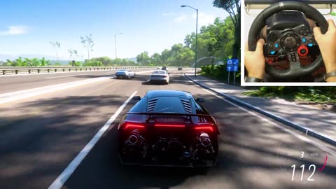 MOD twin Turbo | Lamborghini Huracan | Forza Horizon 5 | Gameplay Steering wheel Logitech G29