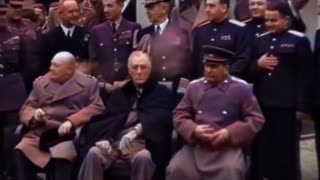 Stalin, Churchill, Roosevelt at the Yalta Conference in 1945