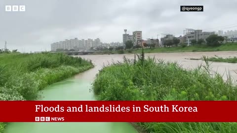 South Korea floods leave multiple people dead after torrential rain – BBC News