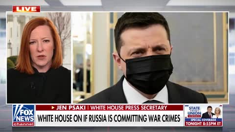 Jen Psaki talks about "Putin's War Crimes in Ukraine"