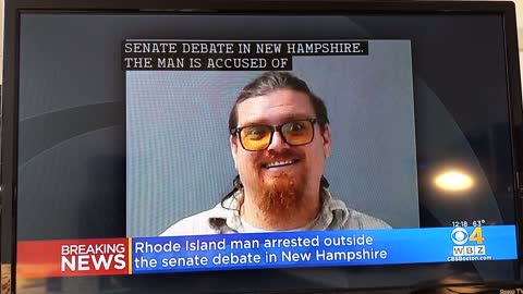 Rhode Island man arrested outside the senate debate in New Hampshire