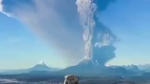 Volcanic eruption in Calbuco.