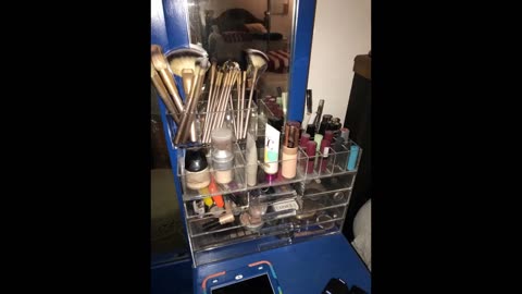 Tasybox Clear Makeup Brush Holder Organizer, 3 Slot Acrylic Cosmetic Brushes Storage, Eyeliners...