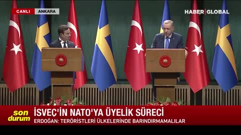 Erdoğan, İsveç Başbakanın Yüzüne Baka Baka Söyledi! İsveçli Gazetecinin Ağzının Payını Verdi