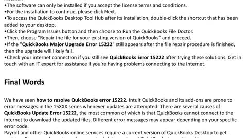 How You Can Resolve the QuickBooks Payroll Error 15222?