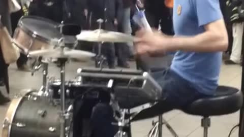 Drummer in New York Subway